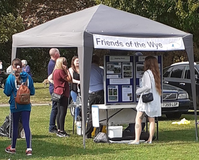 Visitors to the Friends of the Wye display Visitors to the Friends of the Wye display