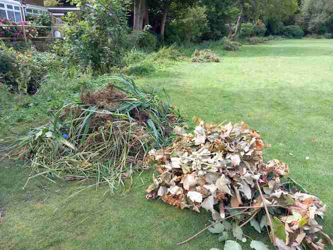 Removed material awaiting collection